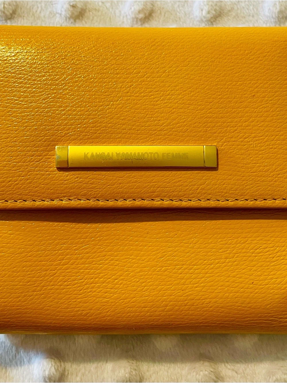 Kansai Yamamoto Femme Yellow Leather Wallet